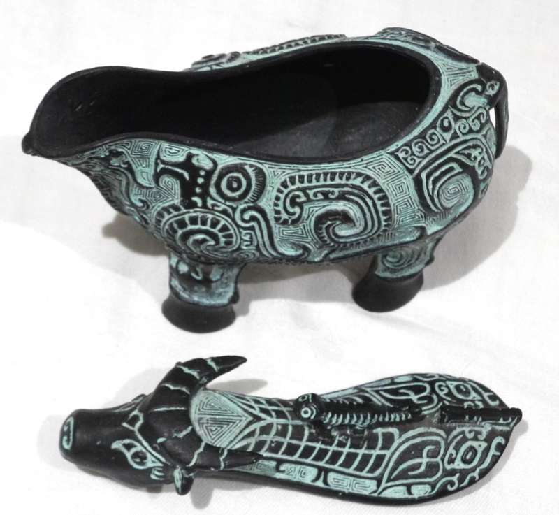 Zoomorphic Bronze Vessel - Buffalo