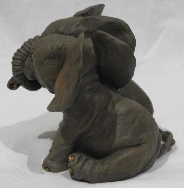 Savannah Wildlife Collections Hand Painted Elephant Calves