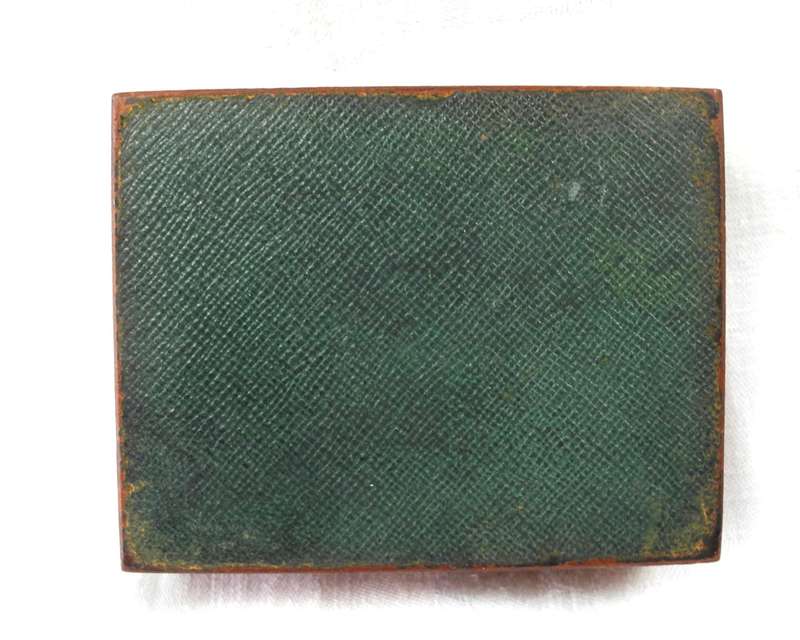 Vintage Leather & Wood Cigarette Box