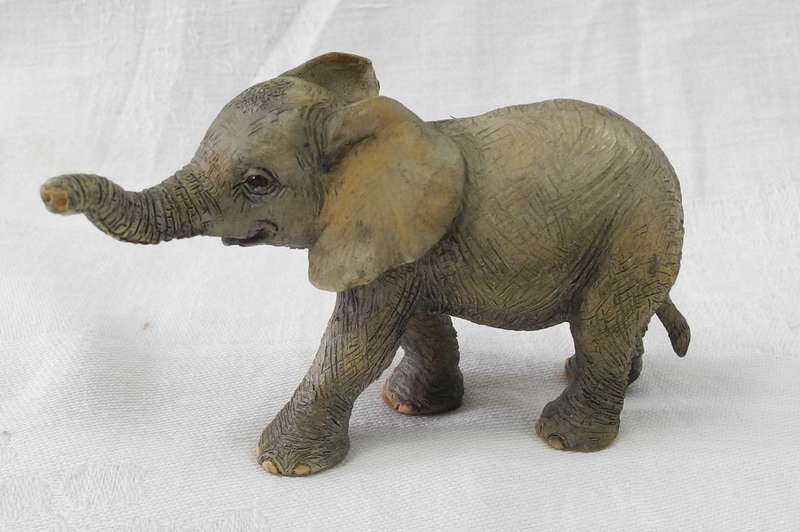 Vintage Country Artists Hand Painted Elephant Calf