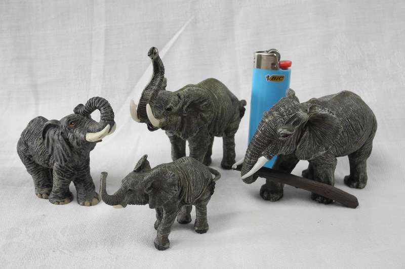 Detailed Elephant Sculptures