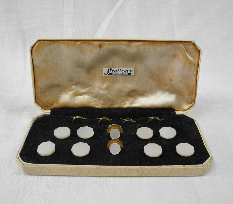 Vintage Stratton's Mother of Pearl Dress Set