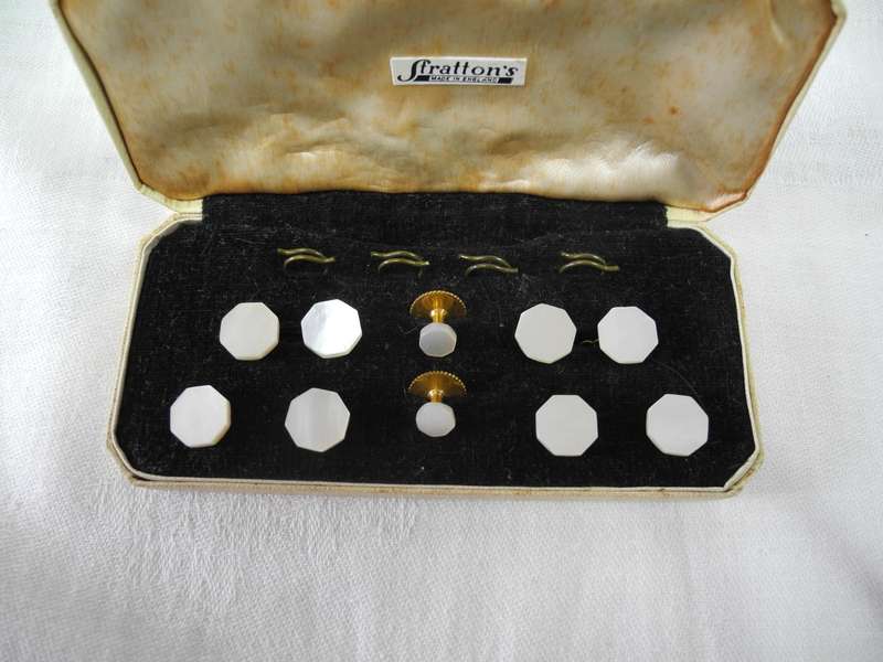 Vintage Stratton's Mother of Pearl Dress Set