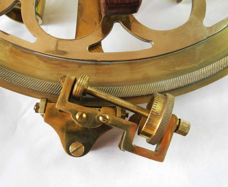 Vintage Stanley of London Brass Maritime Sextant 8"
