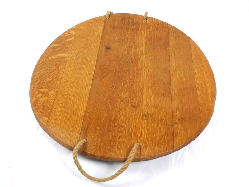 American Oak Full Wine Barrel Top Serving Board / Cheese Platter