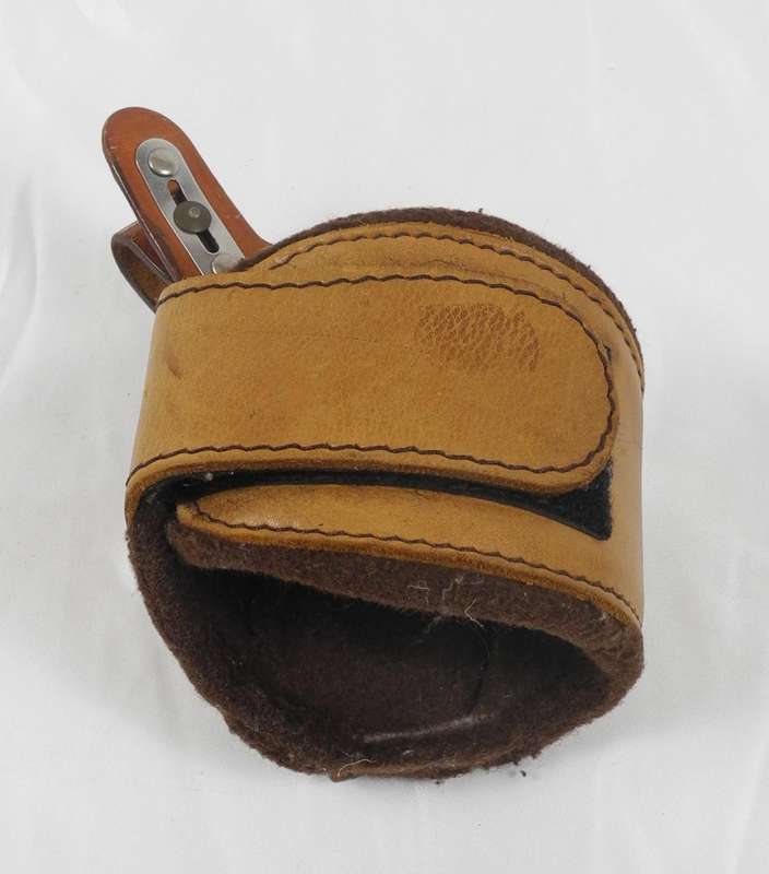 Vintage Leather Ankle Holster for .38 Revolver