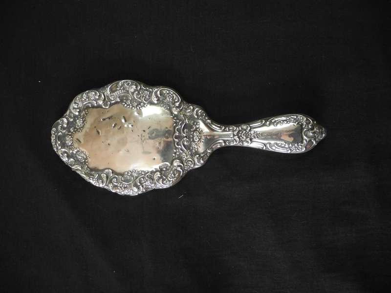 Antique Hallmarked Sterling Silver 3-Piece Hand Mirror and Brush Set