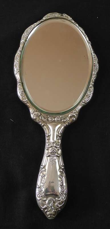 Antique Hallmarked Sterling Silver 3-Piece Hand Mirror and Brush Set