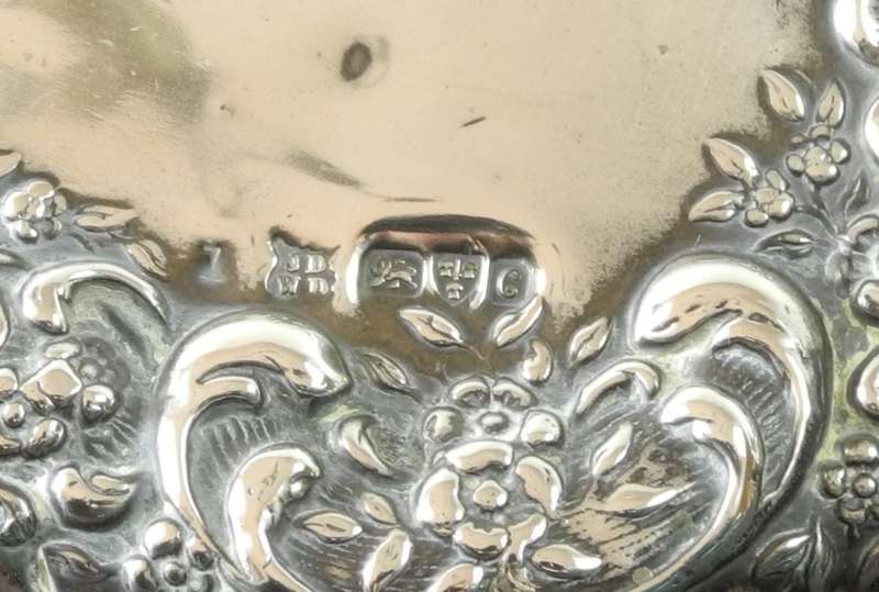 Antique Hallmarked Sterling Silver 3-Piece Hand Mirror and Brush Set
