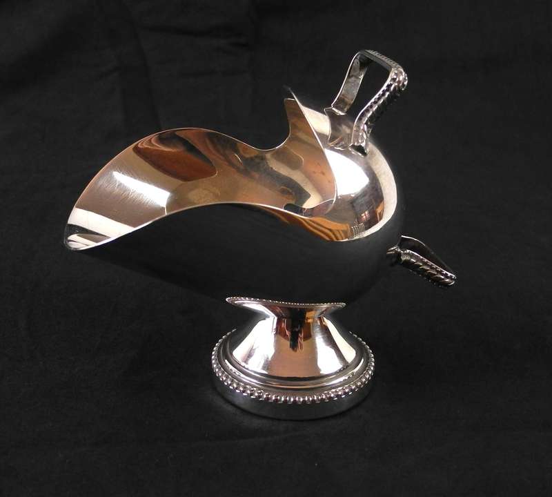 Vintage Silver-Plated Sugar Bowl with Ornate Handle and Pedestal Base