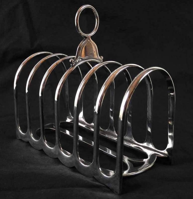 Vintage Silver-Plated Toast Rack  6 Slice