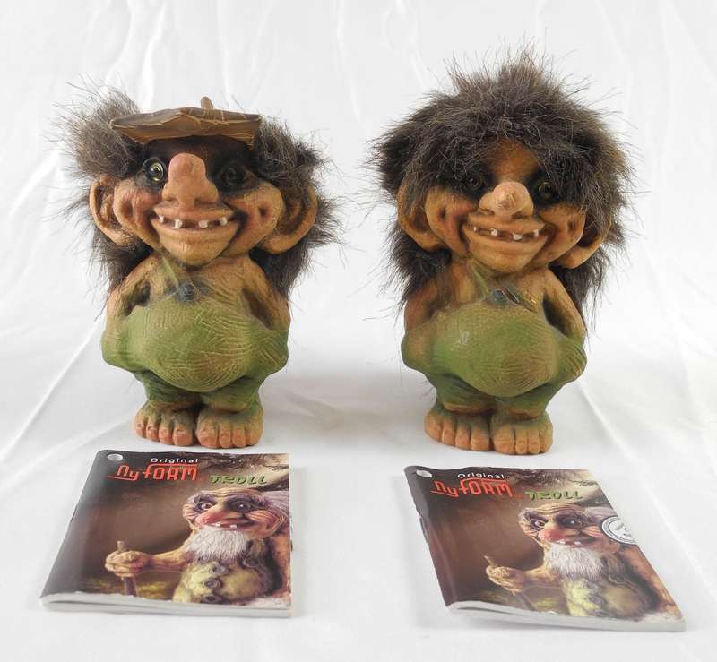 Collectible Norwegian NyForm Trolls  Troll # 018 and #019