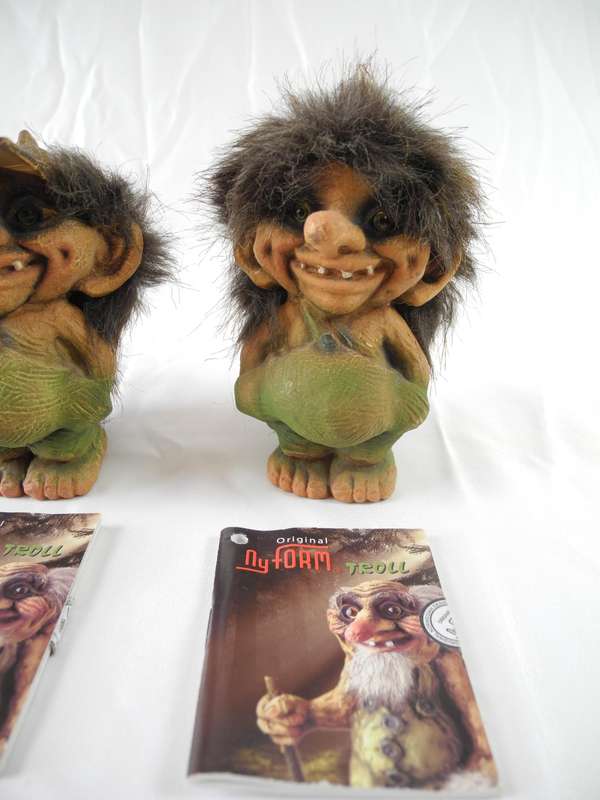 Collectible Norwegian NyForm Trolls  Troll # 018 and #019