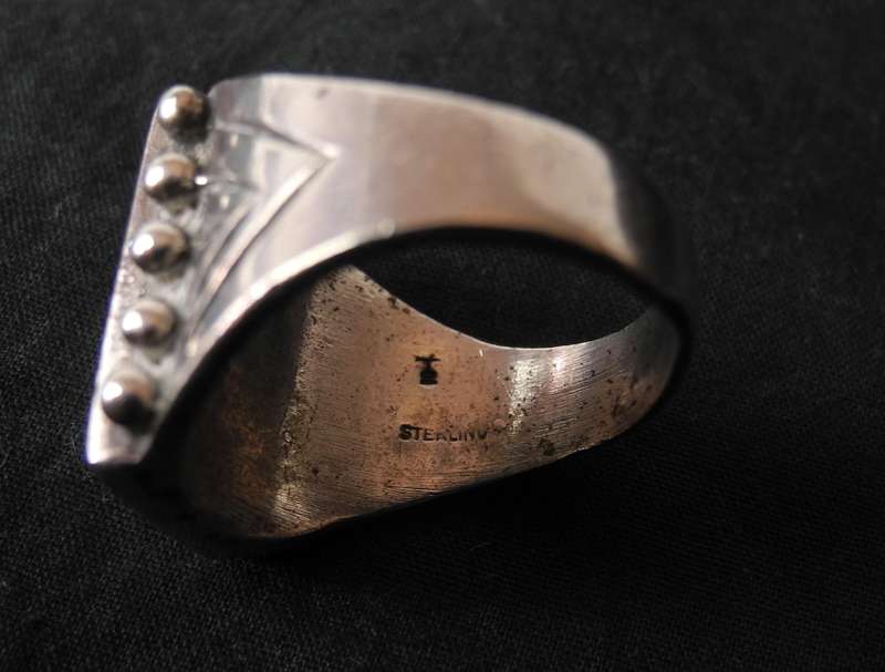 Vintage Sterling Silver Turquoise Ring (10.0g)