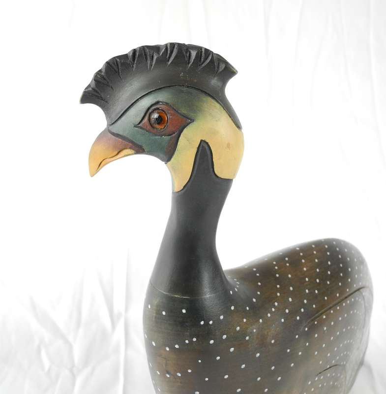 Feathers of Knysna Crested Guinea Fowl