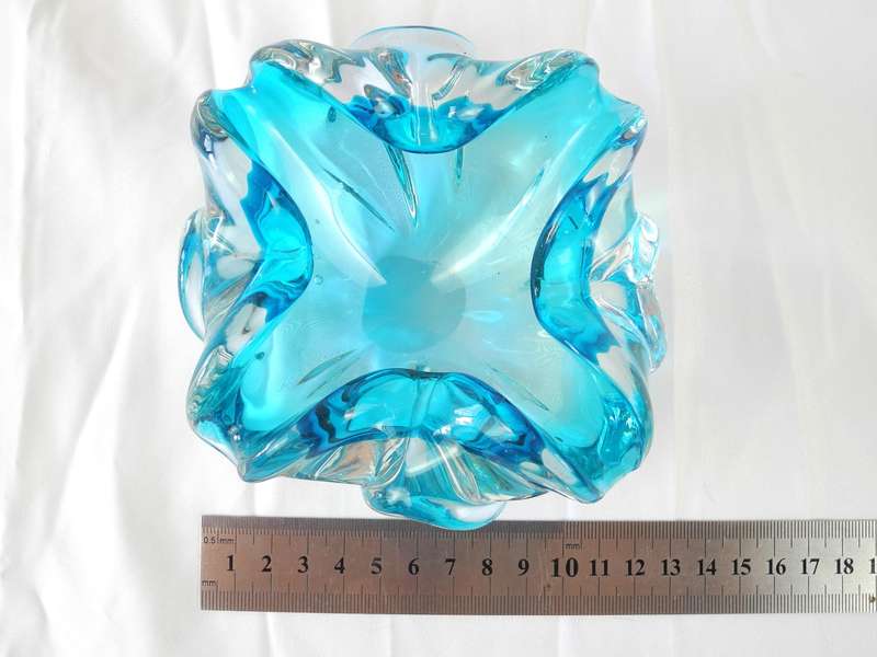 Mid-Century Modern Murano Freeform Glass Bowl
