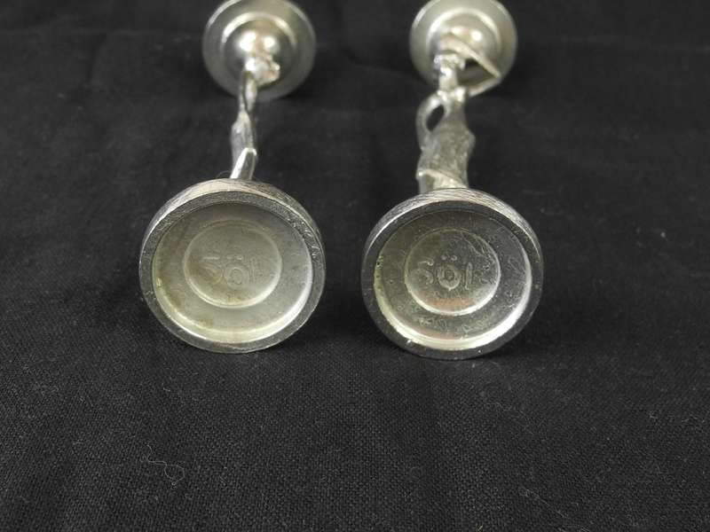 SOL Art Figural Pewter Candlestick Holders - Set of 2