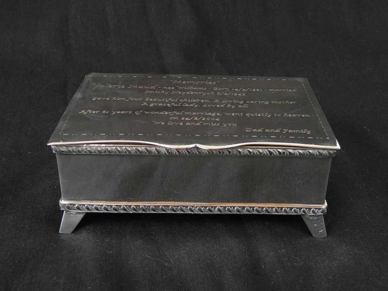 Vintage Silver-Plated Memorial Keepsake Box