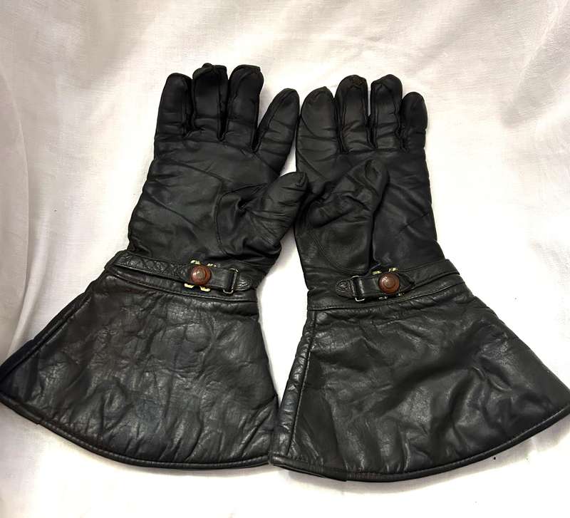 Vintage 1950s/60s Waddington's Leather Motorcycle gloves