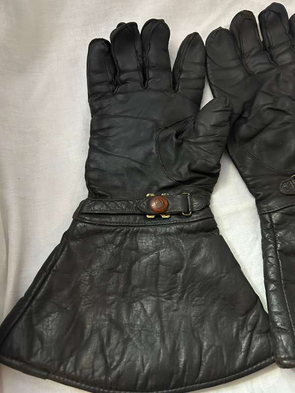 Vintage 1950s/60s Waddington's Leather Motorcycle gloves