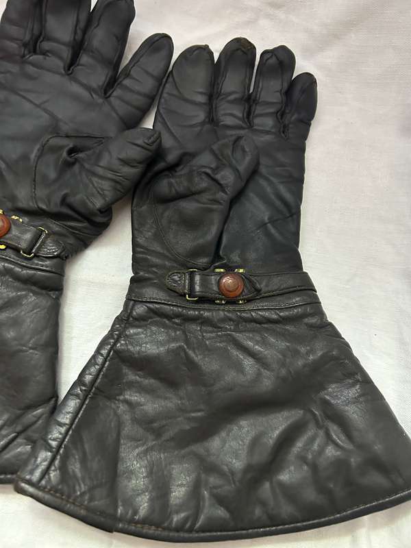 Vintage 1950s/60s Waddington's Leather Motorcycle gloves