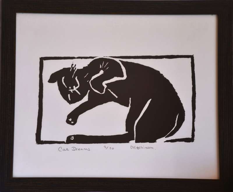 Cat Dreams Framed print - Susan Mitchinson