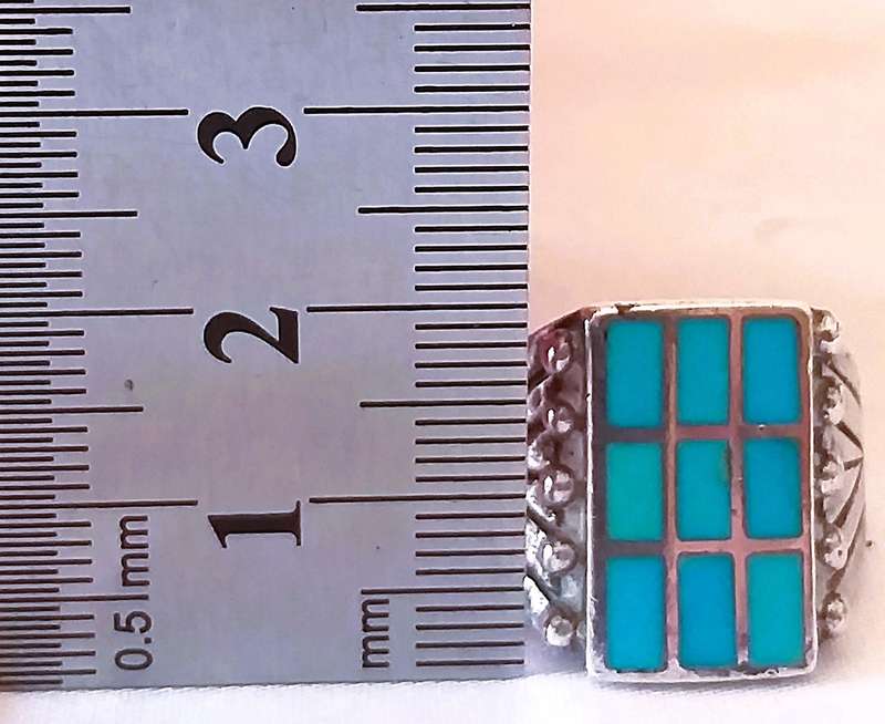 Vintage Sterling Silver Turquoise Ring (10.0g)