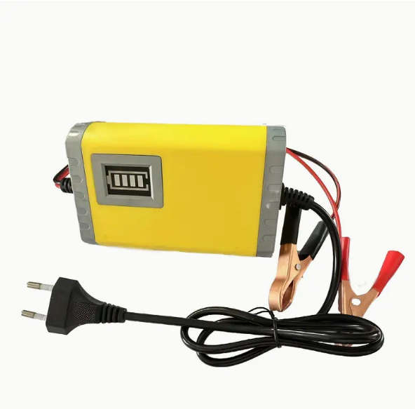 12V2a Smart Battery Charger with LCD for Cars, Motorcycles - 3-Stage Automatic