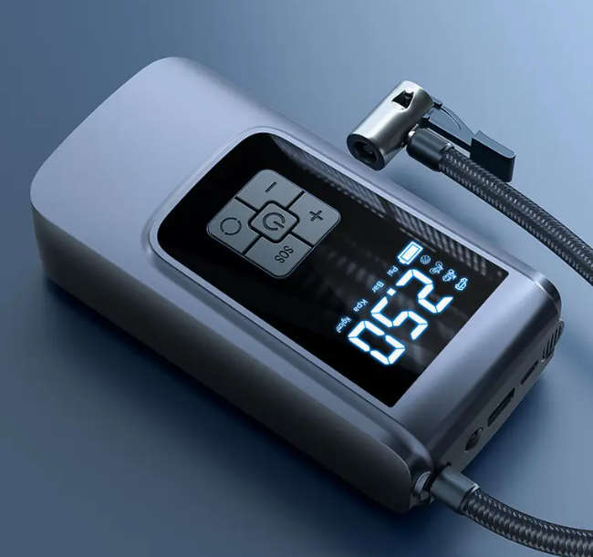 Cordless Tire Inflator, 150PSI Portable Air Compressor with LED Light & Digital Pressure Gauge