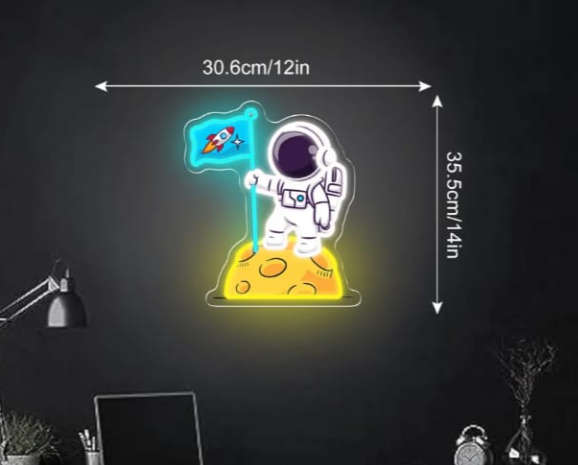 Astronaut Moon Landing Dimmable Neon Light