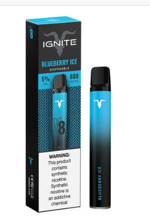 Ignite V6 Vape Pen 600 Puffs Blueberry Ice - Box of 10