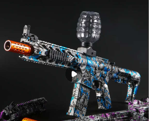M14 Gel Blaster Gun - Blue/Black with ammunition (gelballs)