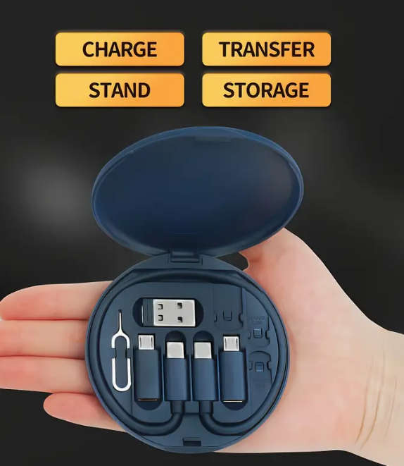 Multi USB Charging Adapter Cable Kit, USB C Conversion Set USB A & Type C to Male Micro/Type C, Data