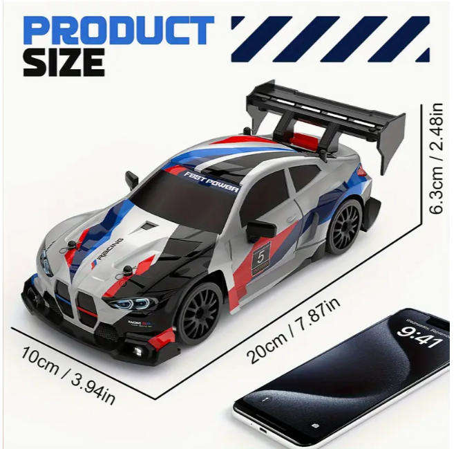 RC Drift Car 1:24 Scale Mini Drift Remote Control Car - BMW themed - White