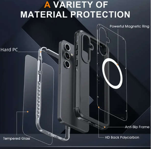 Samsung Galaxy S25 Ultra Fully Enclosed Transparent And Durable Wireless Magnetic Case