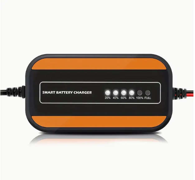 12V Automatic Car Battery Charger, 3A Portable Wet/Dry Lead Acid Digital Smart Trickle