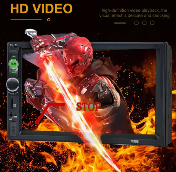 7 Inch HD  Car Stereo Radio MP5 Player With Remote Control and Steering Attachment