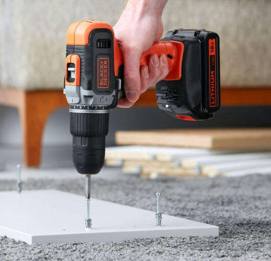 Black+Decker 18V Hammer Drill + 1x 1.5Ah Battery/Charger