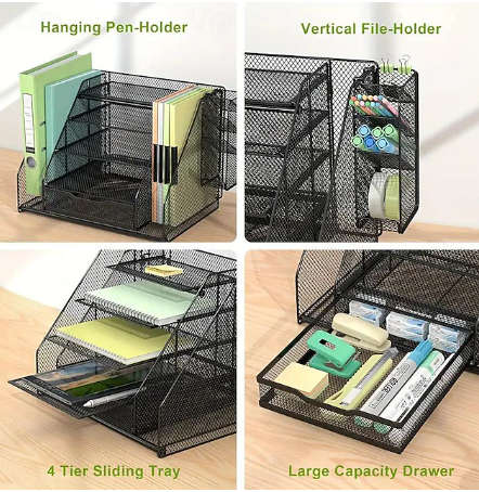 Office File Rack Multi-layer Desktop Shelf Office Supplies File Storage Shelf