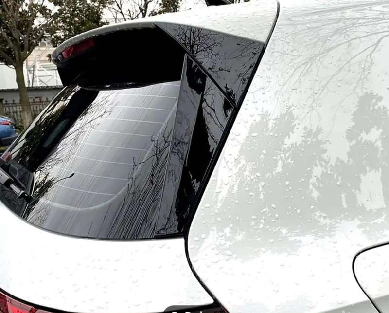 Rear Window Side Spoiler for VW Golf 8 2020+, ABS Gloss Black Canard Canoes Splitter