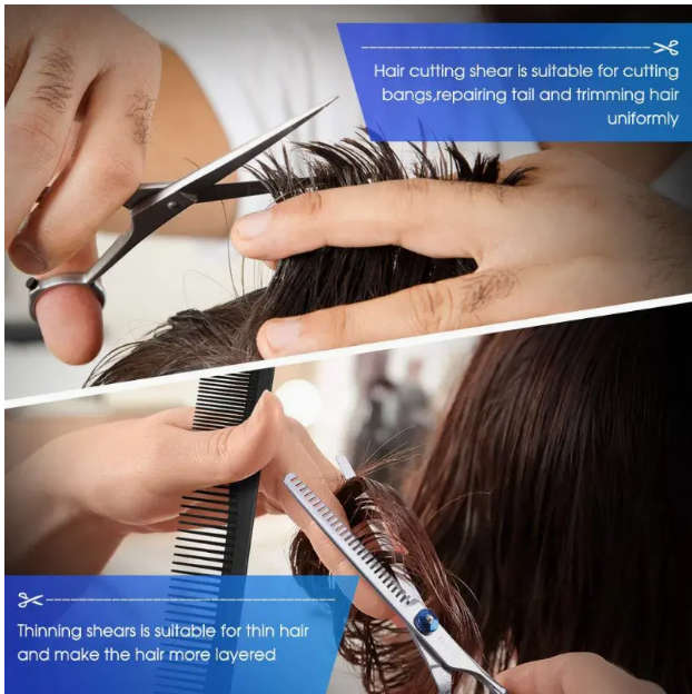Professional Stainless Steel Hairdressing Scissors Set, 2pcs