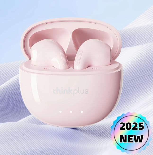 Thinkplus LP2PRO Wireless Earbuds - Hi-Fi Stereo Sound, Ergonomic Design, USB-C Charging - PINK