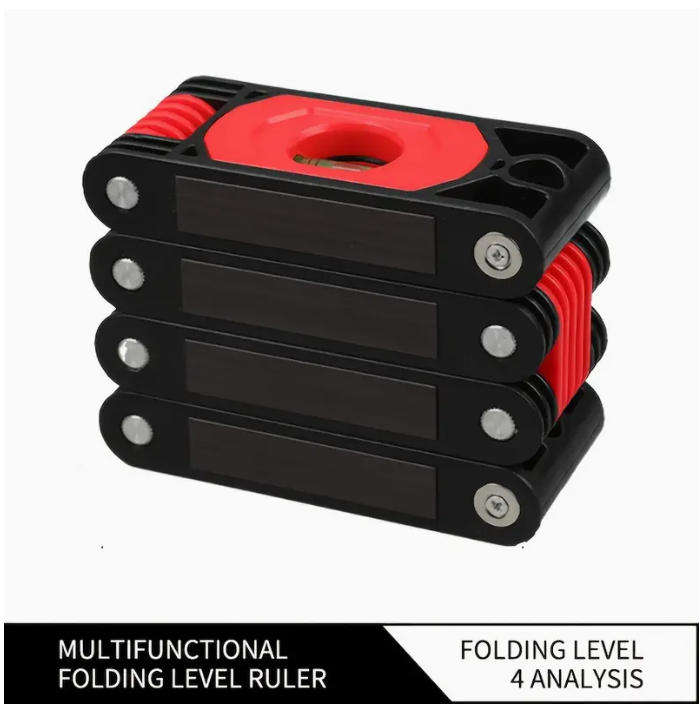 Versatile Multi-Angle Folding Level - High Precision, Magnetic, for Home Decor & Woodworking Project