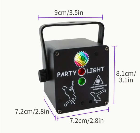 USB Voice-Controlled Laser Light Show - Colorful Flashing Stage & Bar Lights with Remote Control