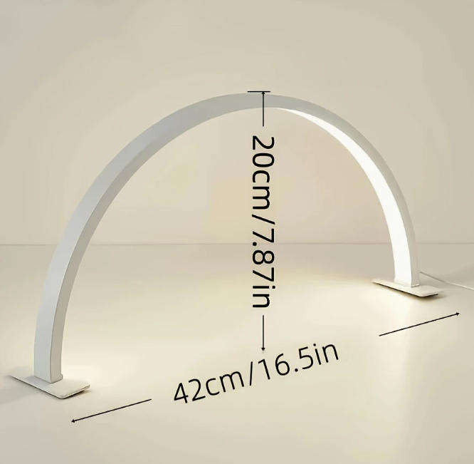 USB-Powered LED Desk Lamp with Button Switch - Sleek Curved Design