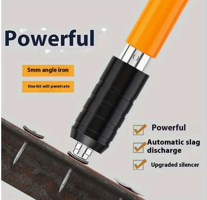 Heavy-duty steel nail machine kit with carry case