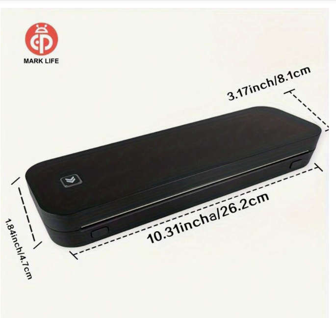 Portable A4 Thermal Inkless Black&White Paper & Tattoo Paper Printer + Paper Rolls