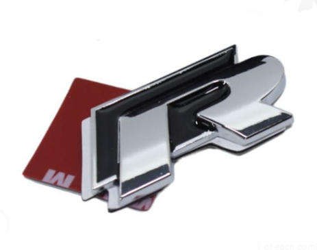 R Badges (Boot) - Black and Silver