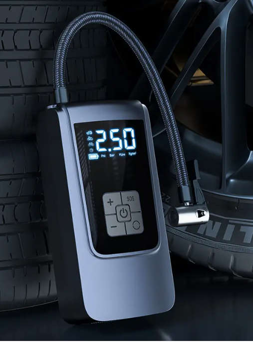 Cordless Tire Inflator, 150PSI Portable Air Compressor with LED Light & Digital Pressure Gauge
