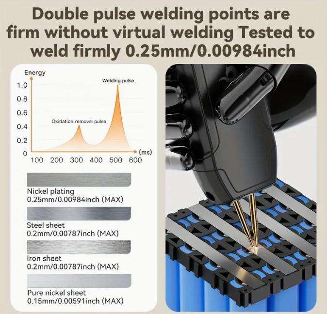 Mini handheld spot welding machine, household portable welding equipment, 11 adjustable levels